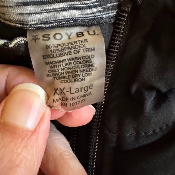 Soybu Vest Rhianna Womens Plus Size XXL Casual Winter Vest Black and Gray - Picture 2 of 5